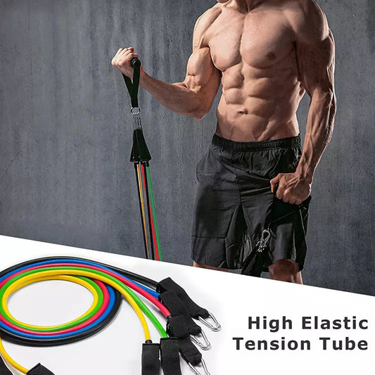 11Pcs Fitness Resistance Bands Set