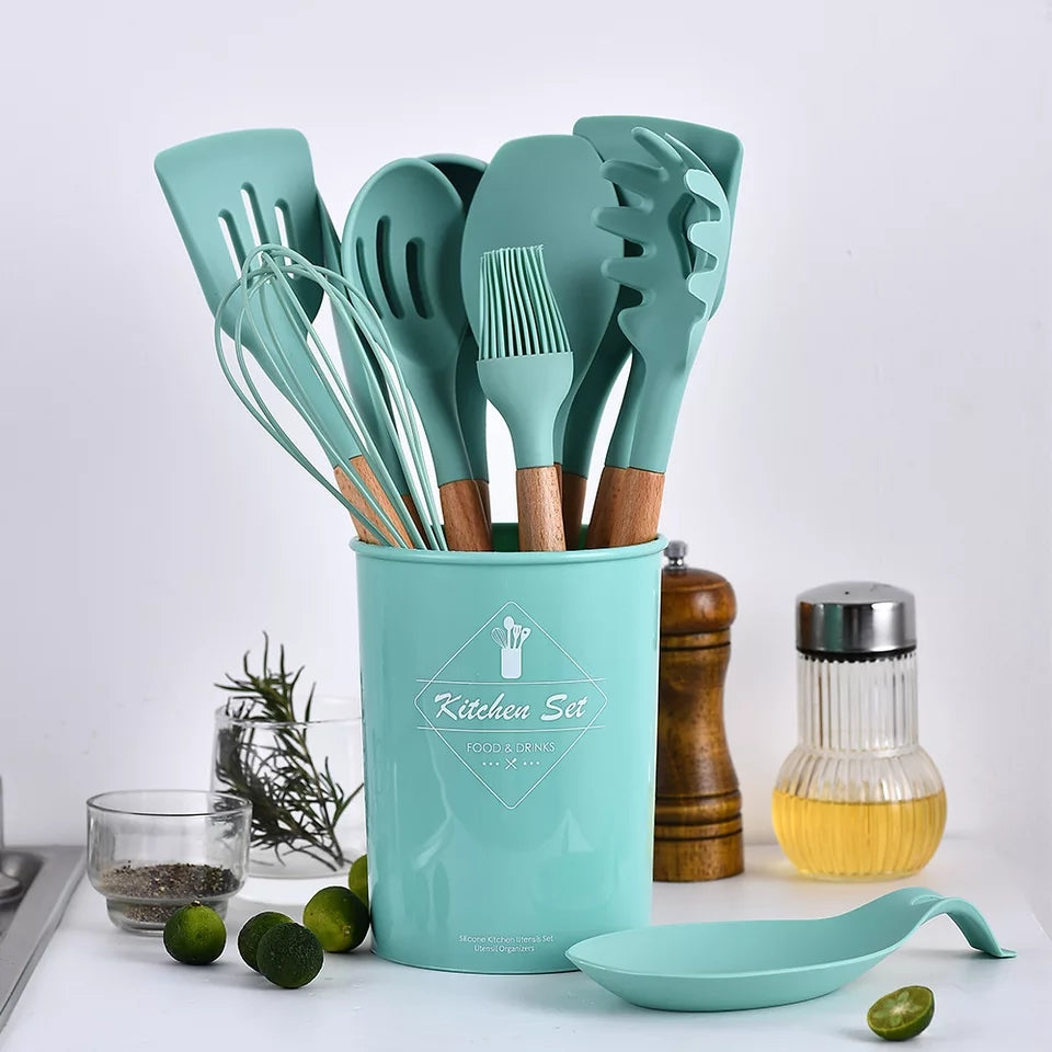 12pcs Silicone Spoon Set