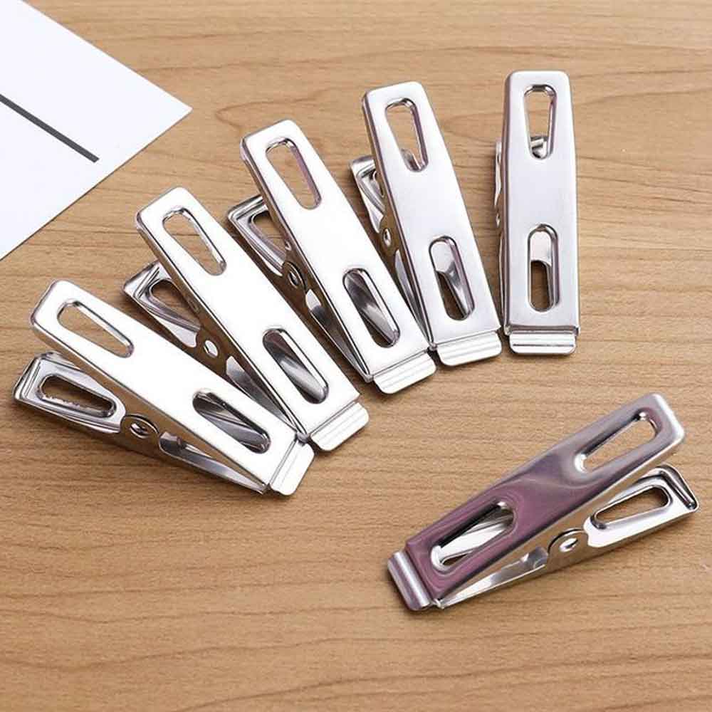 12Pcs Clothes Pegs Stainless Steel