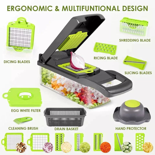 12 in 1 Vegetable Cutter Slicer Grater Chopper