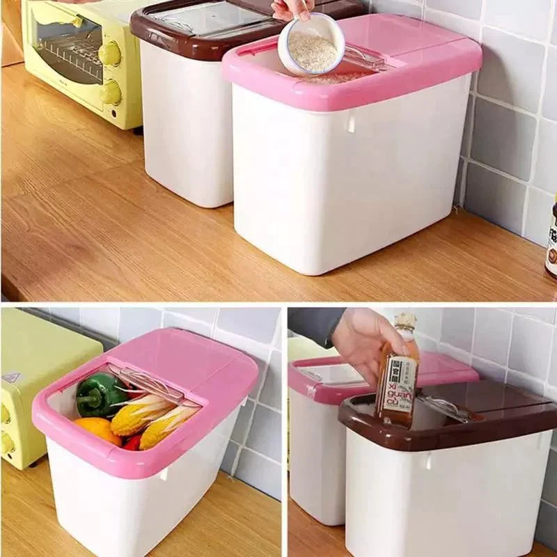 10 KG RICE FOOD STORAGE CONTAINER KITCHEN STORAGE BOX MOISTUREPROOF