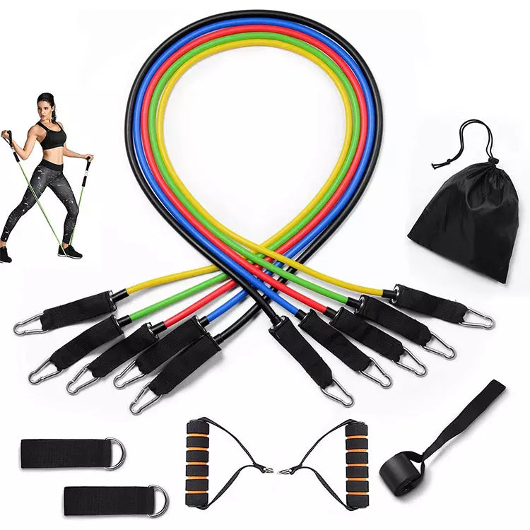 11Pcs Fitness Resistance Bands Set