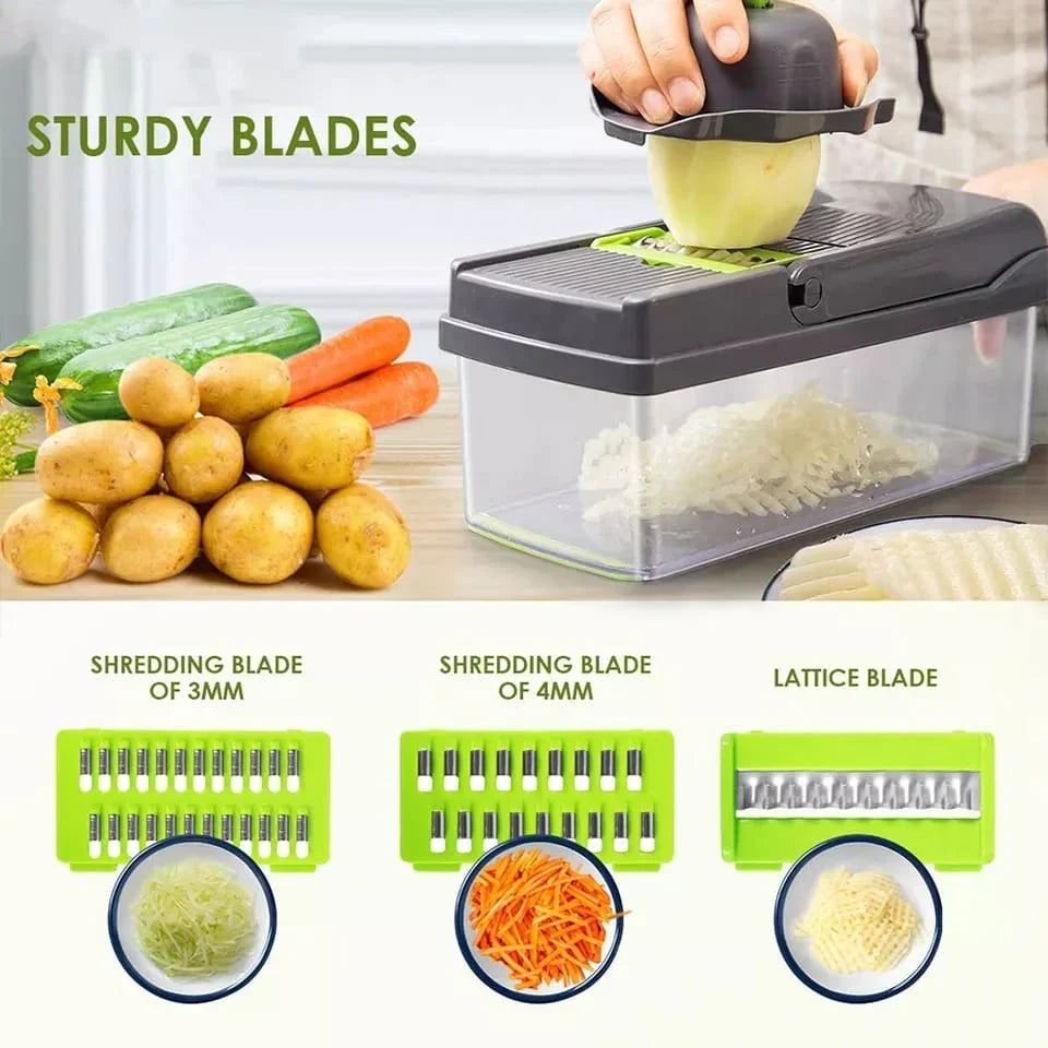 12 in 1 Vegetable Cutter Slicer Grater Chopper