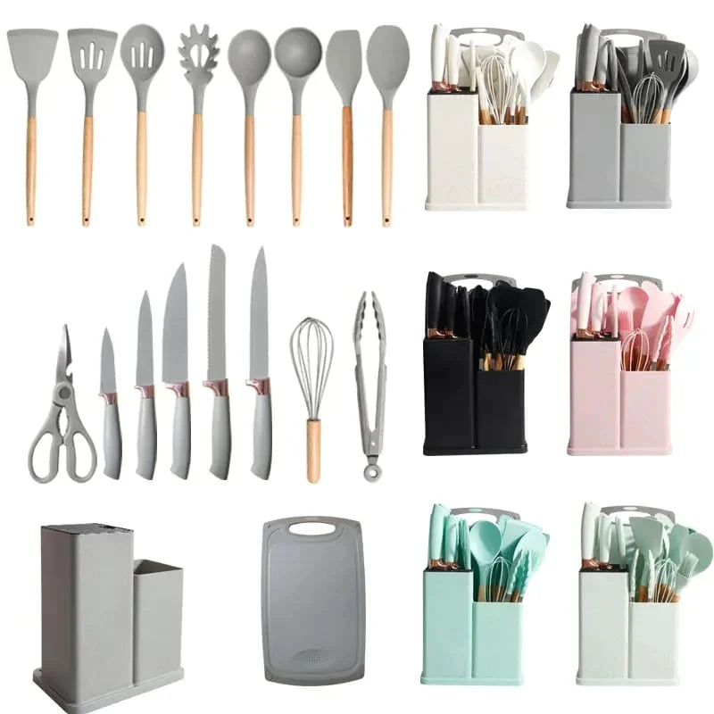 19Pcs Silicone Kitchen Utensil Set